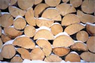 Heating with wood.