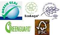 Green logos.