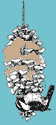 A homemade suet pine cone